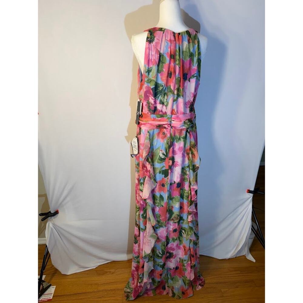 XSCAPE Plus Size Ruffled Off-The-Shou Pine 14W - Picture 2 of 5